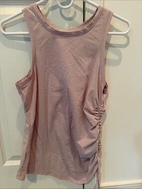 Apana Dusty Rose Tank with Side Ruched Detail